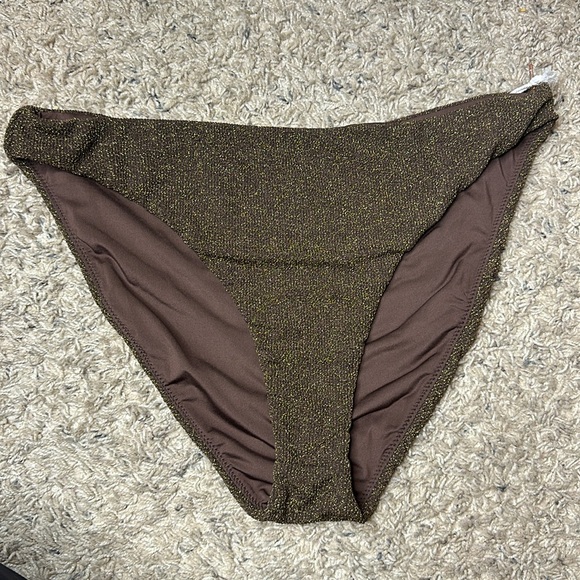 Good American BETTER BIKINI BOTTOM GSW0104 CHOCOLATE003 Size XL (4) - Picture 1 of 5
